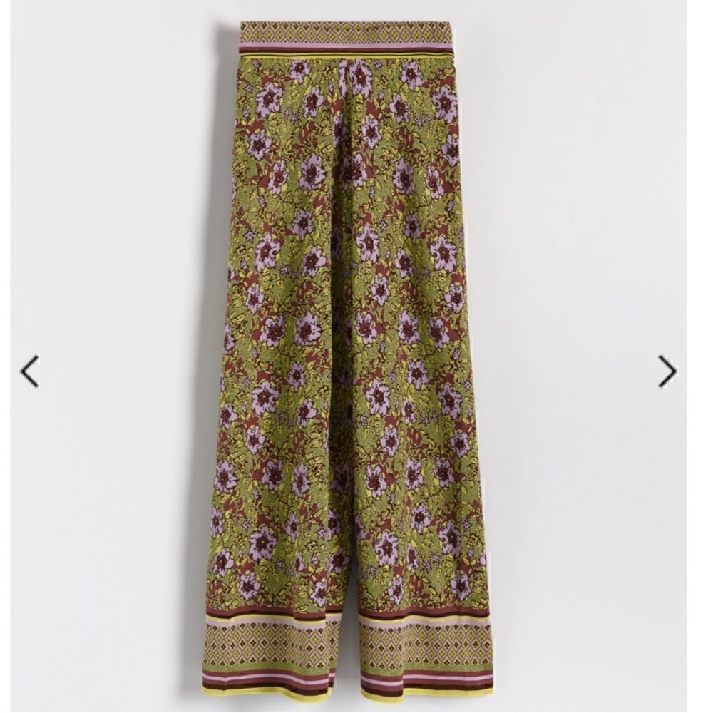 Cupcakes & Cashmere silk like pull on wide leg floral Palazzo Pants- NWOT- XS - Picture 2 of 12
